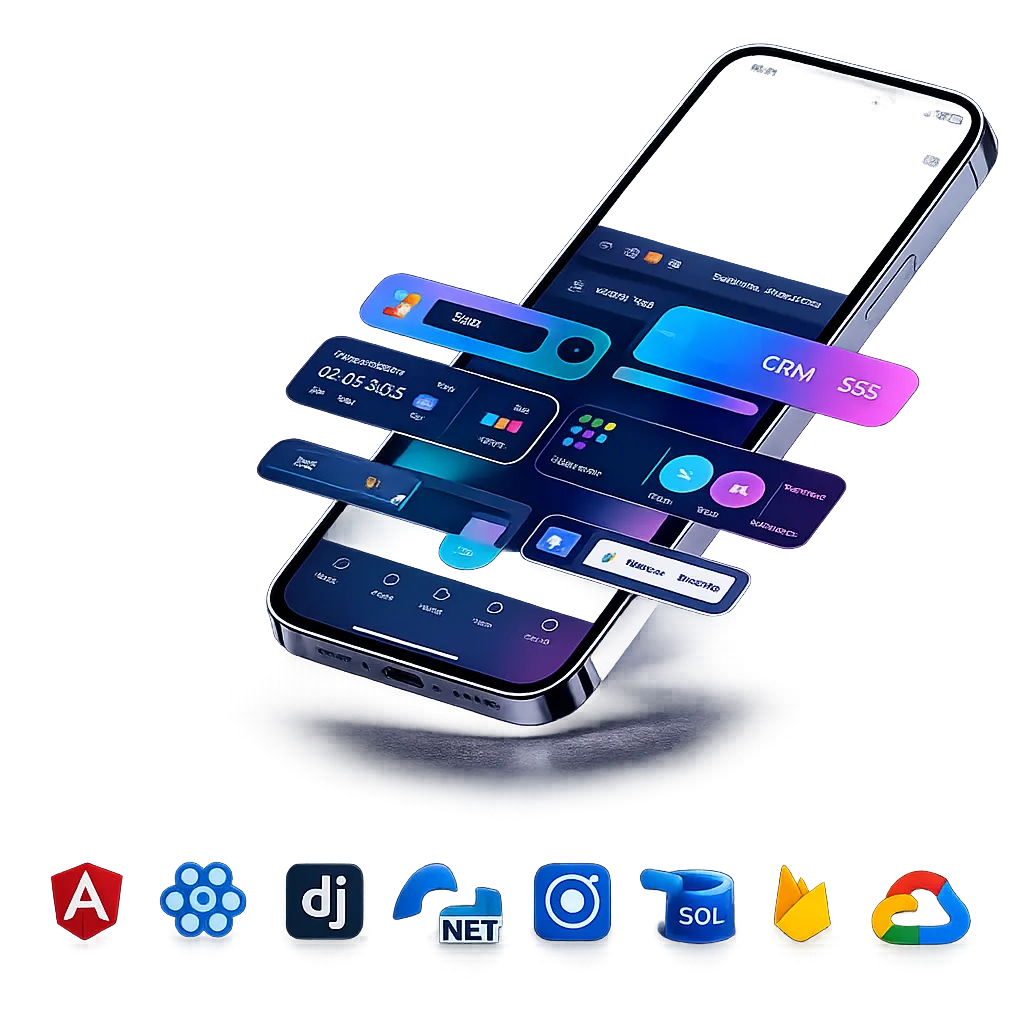 App móvil con integraciones de CRM, pagos y analítica
